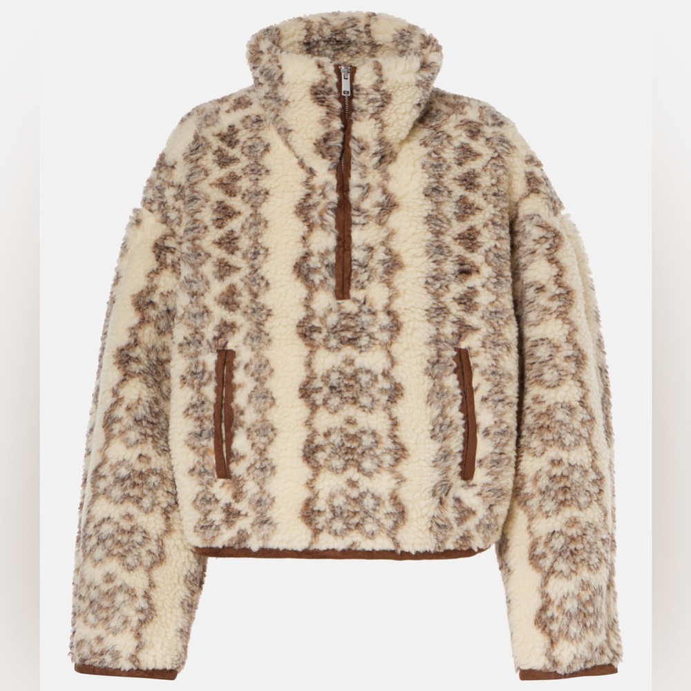 Marie Jacket/Printed Teddy Half-Zip Sweater | MARANT ETOILE